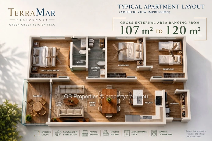 Appartements Contemporains de Prestige – 3 Chambres