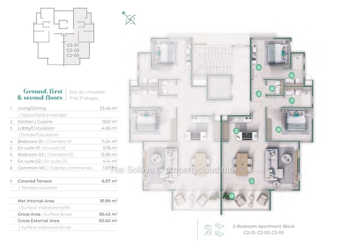 Appartement 2 Chambre - The Solaya