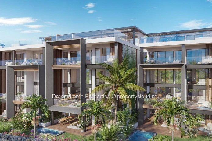 Stunning new 5-bedroom duplex loft with 180° sea view in Pointe aux Canonniers - Mauritius