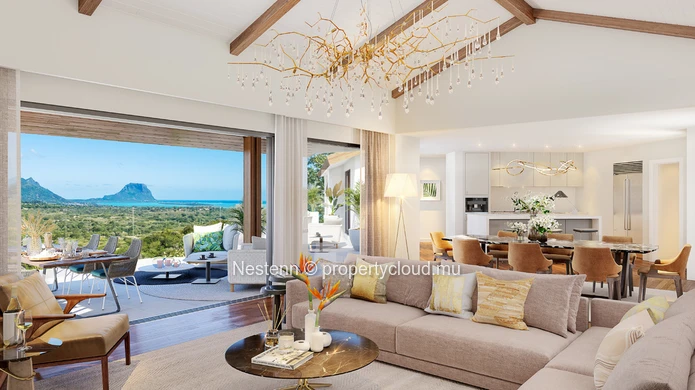 Mountain and sea view 3-bed penthouse in a residential estate