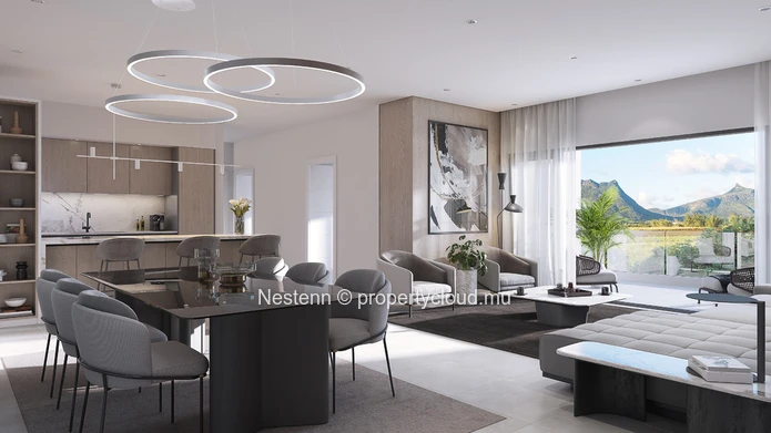 Appartement de 3 chambres situé dans toutes les commodités de la ville.