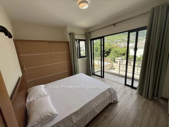 Furnished apartment for rent with 3 bedrooms and pool in La Preneuse, Black River - Rs 60,000/month.