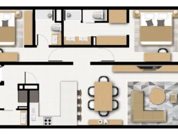 Appartement de 2 Chambres