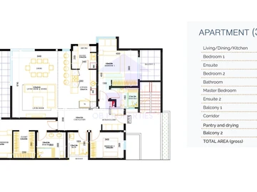 Penthouse de 3 Chambres