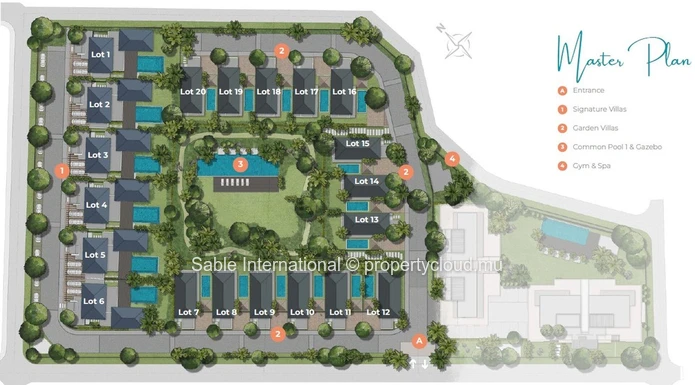 Appartement R+2 à vendre à Calodyne, 92m² habitables, 131m² de terrain, piscine commune, parkings, proche commodités