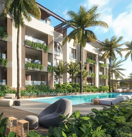 "Modern Apartment with Pool & Fitness Room in Pointe aux Piments, Trou aux Biches 