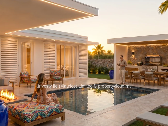 JINVESTY COLLECTION : LAELIA Villa : 3 bedroom PDS villa with pool in Trou aux Biches - 100 m Walk to the beach