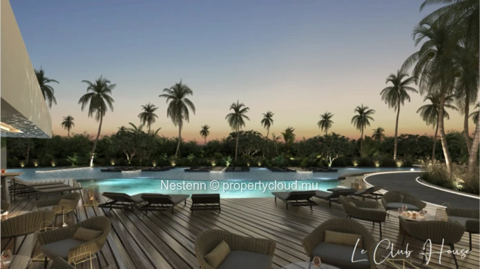 Modern 2 bedroom house with covered terrace and office