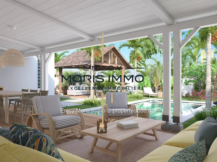 Modern 3-bedroom villa with pool in Petit Raffray