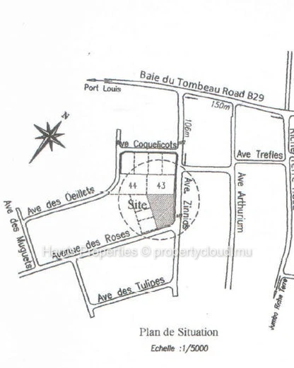 Land for sale in Tombeau Bay 