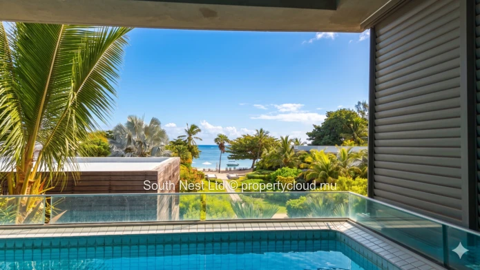 Résidence de 3 chambres en bord de mer avec piscine privée à Black River 
