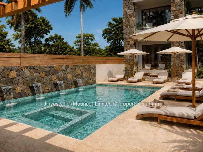 JINVESTY MAURITIUS : 3-bedroom ensuite penthouse with private pool in Mont Choisy | Palm Prestige