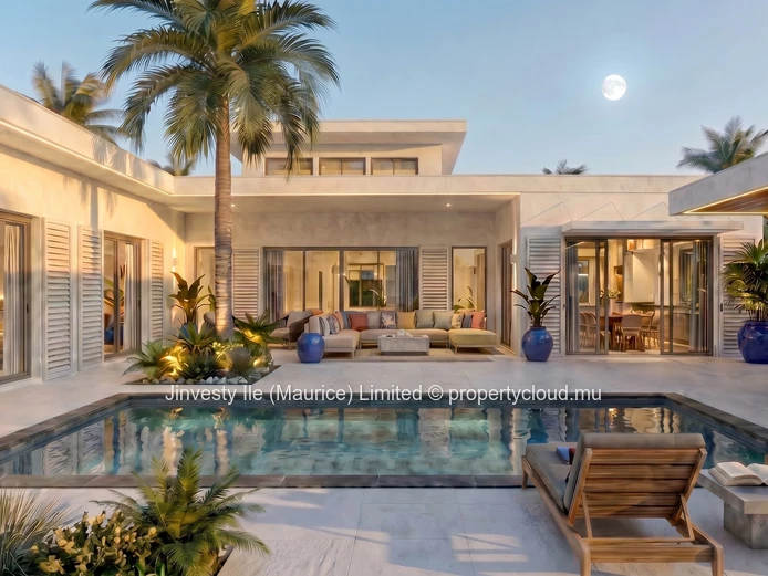 JINVESTY COLLECTION : LAELIA Villa : 3 bedroom PDS villa with pool in Trou aux Biches - 100 m Walk to the beach