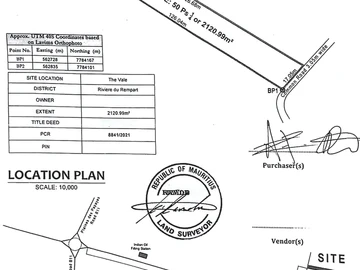 2121m² OU 50.25 Perches OU 558 Toises - Terrain commercial de premier choix, en toute propriété & inoccupé: Le Vale