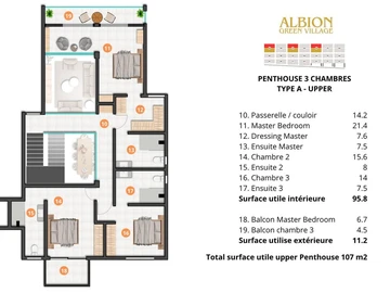 Appartement de 3 Chambres