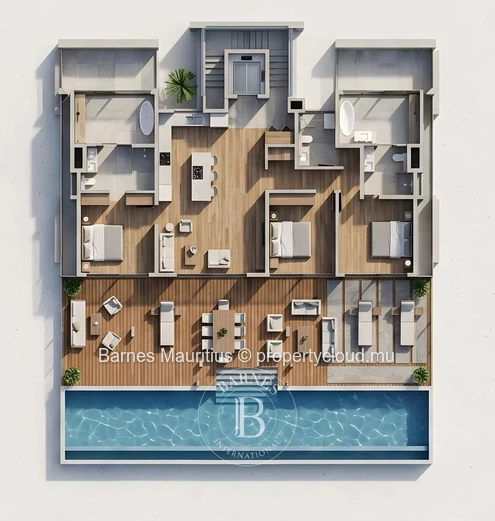 RIAMBEL - Penthouse avec piscine VEFA - 3 chambres