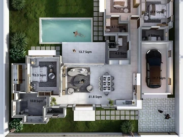 Villa de 3 Chambres