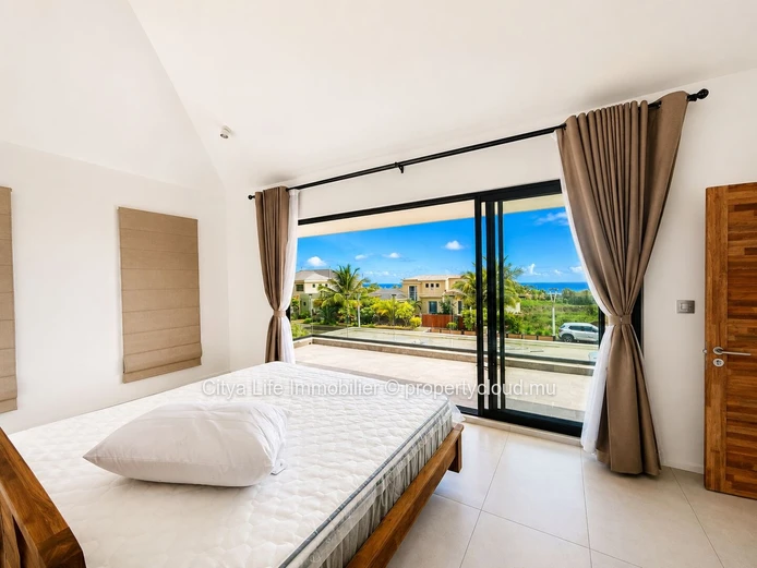 Élégante Villa Meublée avec Vue Mer et Montagnes à Flic-en-Flac