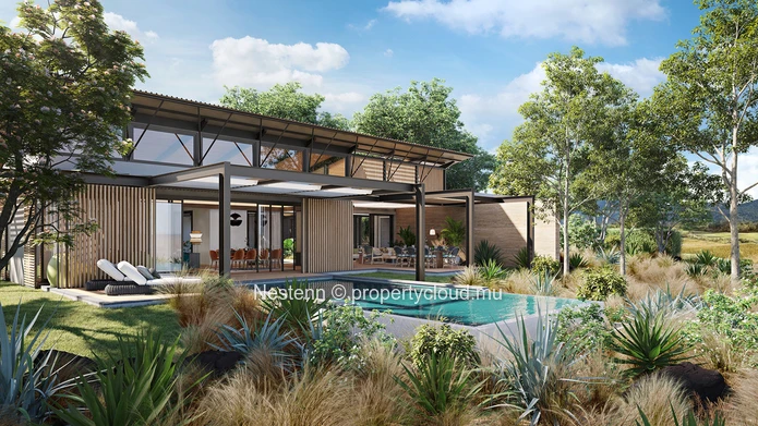 Villa de 4 chambres avec vue sur la péninsule du Morne dans un domaine d'exception avec Golf