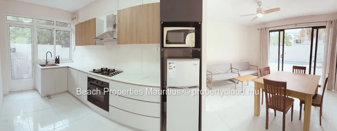 2 bedroom duplex 1 bathroom and guest toilet, communal pool.
