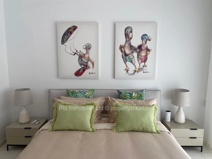 Ground floor apartment, fully furnished and located in a secure compound at Ki Residence Pereybere.