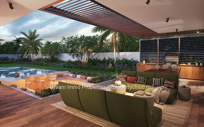 Unique villa 4 chambres avec accès plage & services hôteliers à Trou aux Biches – Ile Maurice