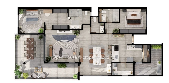 Appartement 2 chambres de 182 m² avec piscine à vendre à Cascavelle