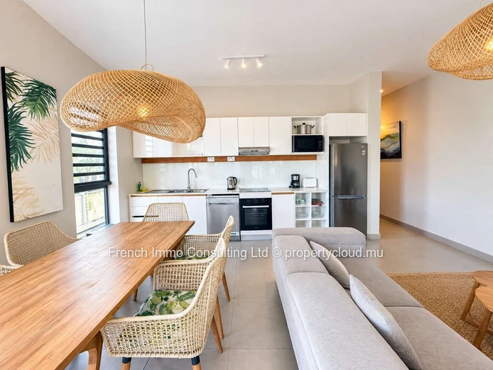 Superbe appartement 2 chambres a la residence one bay de pereybere , piscine privative et commune 