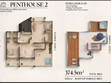 Penthouse de 3 Chambres