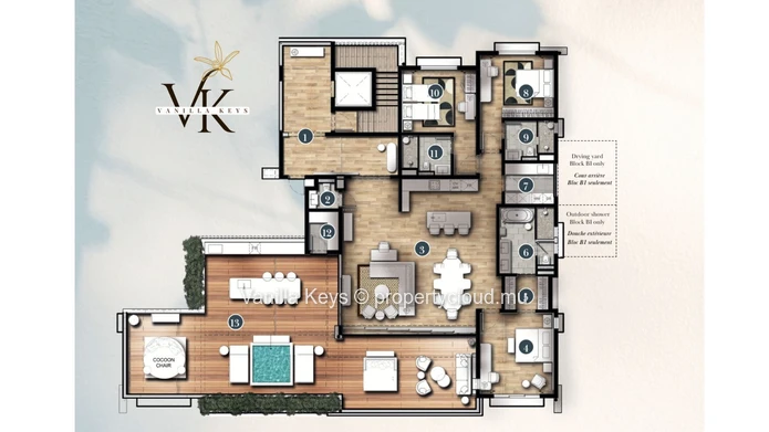 Penthouse en vente sur la côte de Rivière Noire-Opportunite Unique! Neuf! 2M USD