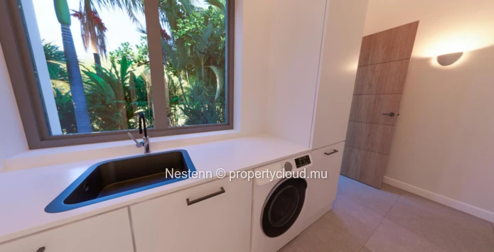 2-bed villa in a preserved region close to the beach. 