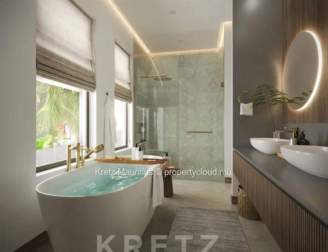 Contemporary 4-bedroom villa with panoramic views of the ocean and Le Morne