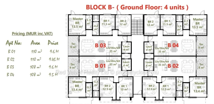 Appartements de 3 chambres à vendre à Flic en Flac | Unités avec toit-terrasse disponibles