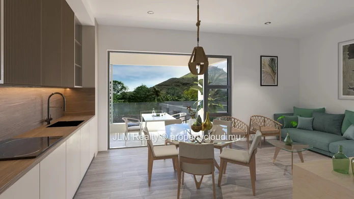 For sale in Tamarin, Mauritius: 2-bedroom apartment with terraces, in the heart of the Smart City