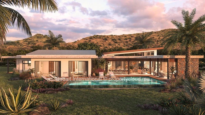 Invest in a luxury villa in Tamarin, 5 bedrooms en suite, swimming pool, in the West of Mauritius