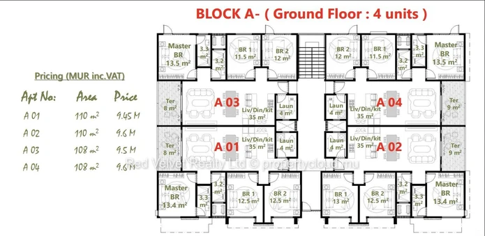 Appartements de 3 chambres à vendre à Flic en Flac | Unités avec toit-terrasse disponibles