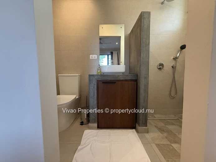 Furnished villa for rent in Rivière Noire with a private pool and 3 bedrooms Rs 200,000 pm