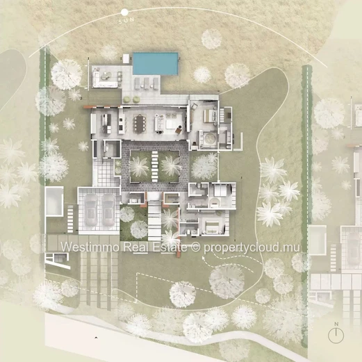 Single-story villa with 3 suites in Rivière Noire with sea view