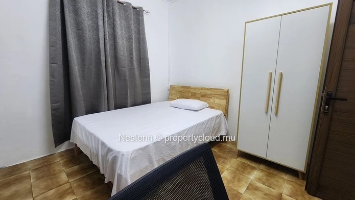 Modern furnished apartment in Beau Bassin 2 bedrooms 1 bathroom good condition ground floor close to shops and bus stop