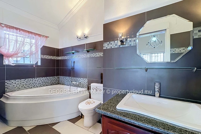 Grande maison individuelle avec piscine et jardin arborée