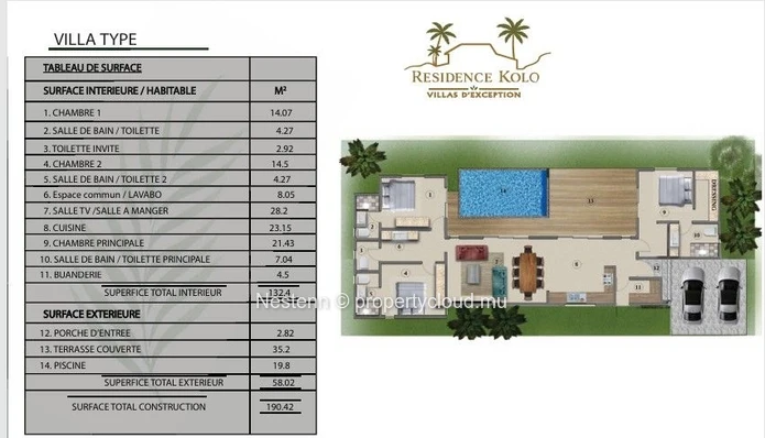 8 villas haut de gamme 3 chambres avec piscine privative 