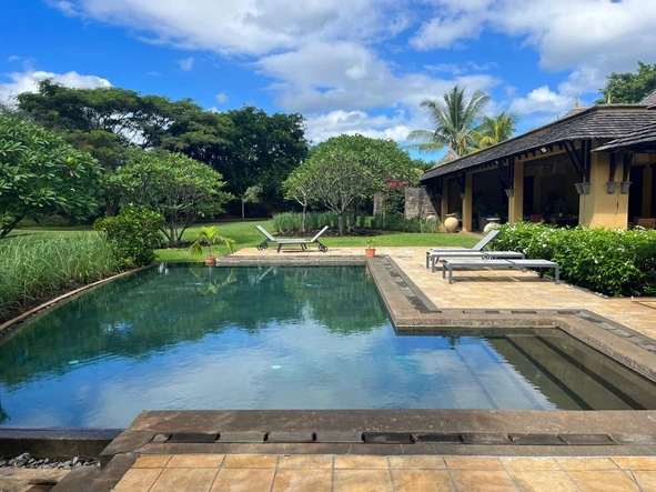 Luxury furnished villa for sale on Tamarina Golf Estate with beach club access