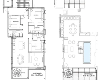Penthouse de 3 Chambres