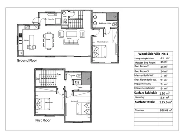 Villa de 3 Chambres