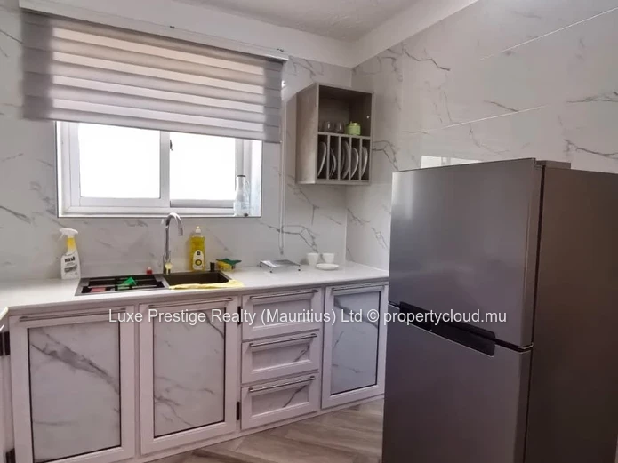 Fully Furnished 1-Bedroom Apartment for Rent in Pereybère | Balcony, Air Conditioning & Secure Gated Property