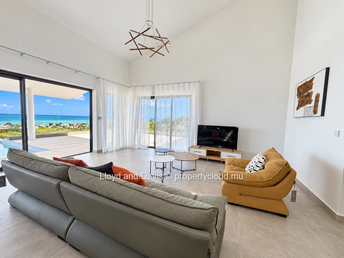 Villa avec vue panoramique sur le lagon et Le Morne à Rivière Noire