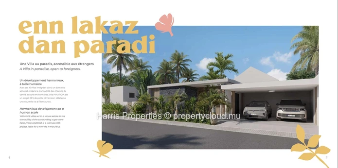 À Vendre – Programme neuf de 8 villas de prestige en phase 1 à  Mont Mascal / Cap Malheureux
