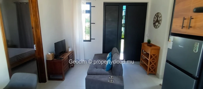 Flic en Flac Morc de Chazal fully furnished brand new flat. Bedroom. Bathroom Balcony. Available now.  (Sole Mandate)