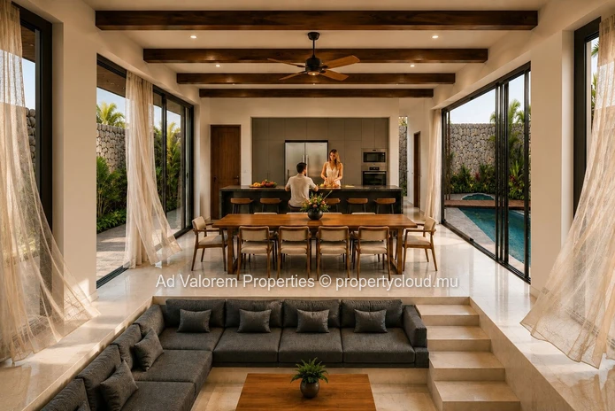 Villa contemporaine d’exception au cœur de La Balise Marina – Rivière Noire!