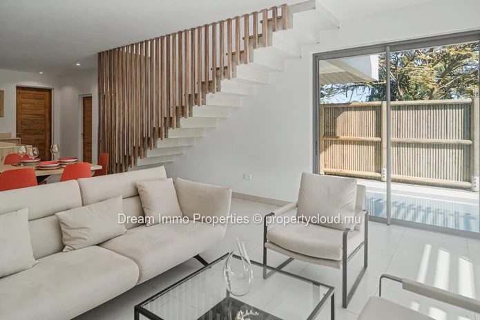 3-bedroom beachfront duplex with private pool and private rooftop in Grand Gaube – Mauritius